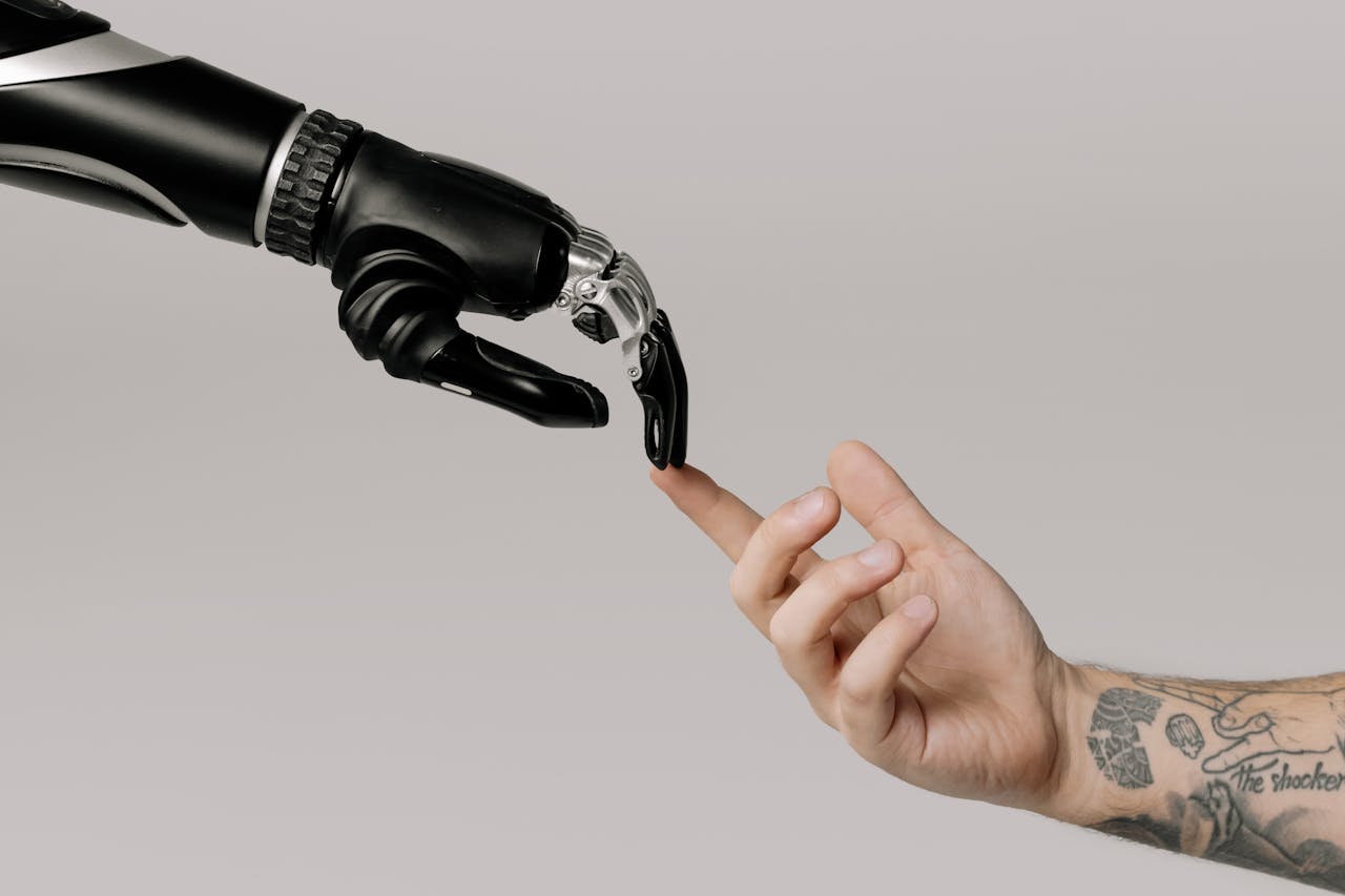 Human and Robot hand touching